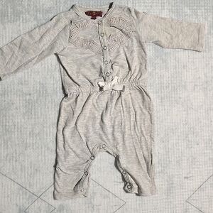 7 For All Man Kind Gray Baby Romper 0-3 Months
